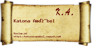 Katona Amábel névjegykártya