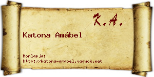 Katona Amábel névjegykártya
